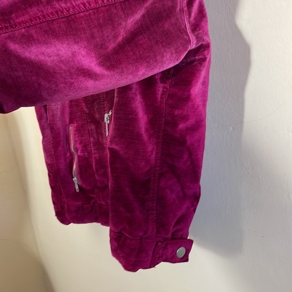 Pree People velvet trucker jacket in pink XS - Picture 9 of 14